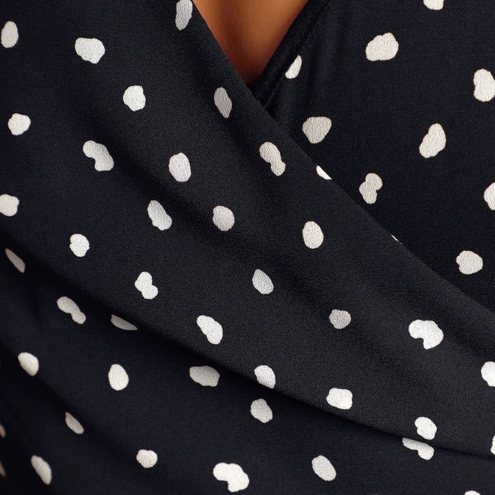 NWOT Lulus Aislinn Black Polka Dot Sleeveless Jumpsuit Small - Picture 5 of 13